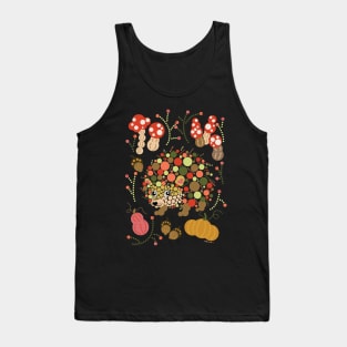 Cute Hedgehog Colorful Circles Dots Bubbles Woodland Design Tank Top